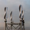 Four Midgard Vind AS WS-4B wind turbines producing power for a radar station in China